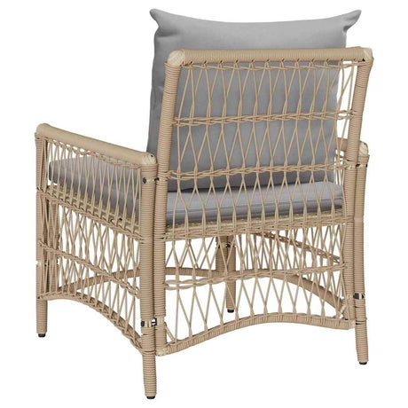 Garden Chair Beige 60 x 70 x 78cm Poly Rattan