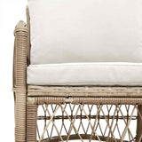 Garden Chair Beige 60 x 70 x 78cm Poly Rattan