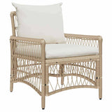 Garden Chair Beige 60 x 70 x 78cm Poly Rattan