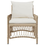 Garden Chair Beige 60 x 70 x 78cm Poly Rattan