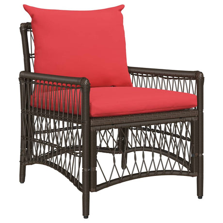 Garden Chair Brown 60 x 70 x 78cm Poly Rattan