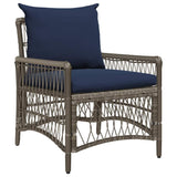 Garden Chair Grey 60 x 70 x 78cm Poly Rattan