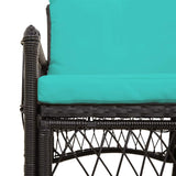 Garden Chair Black 60 x 70 x 78cm Poly Rattan