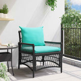 Garden Chair Black 60 x 70 x 78cm Poly Rattan