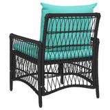 Garden Chair Black 60 x 70 x 78cm Poly Rattan