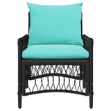 Garden Chair Black 60 x 70 x 78cm Poly Rattan