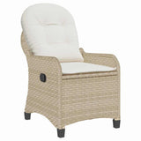 Recliner Chair Beige 56 x 66 x 95cm Poly Rattan