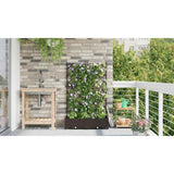 Garden Planter with Trellis Brown 80 x 40 x 125.5 cm PP