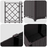 Garden Planter with Trellis 2 pcs Brown 80 x 40 x 143 cm PP