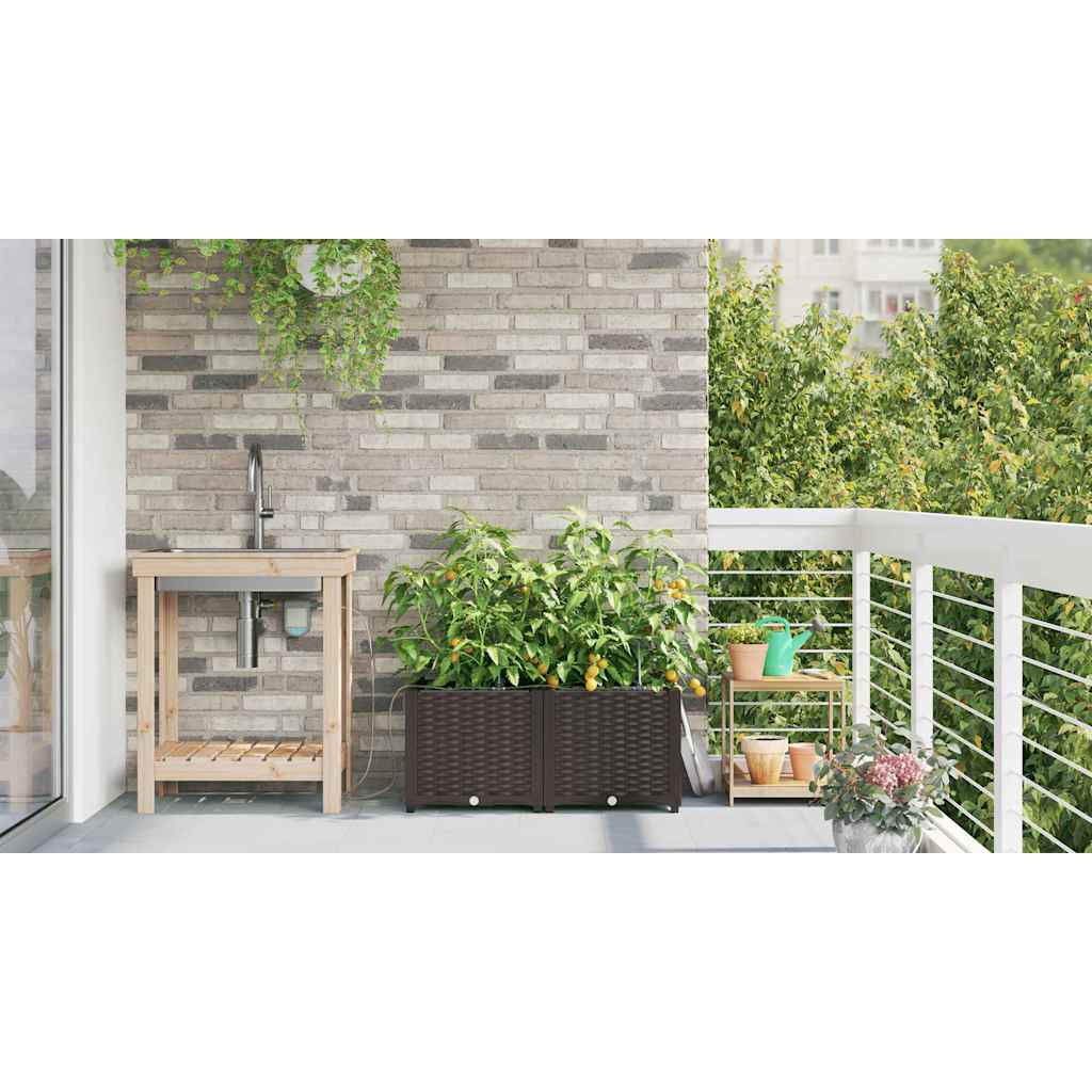 Garden Brown 80 x 40 x 37.5 cm Steel