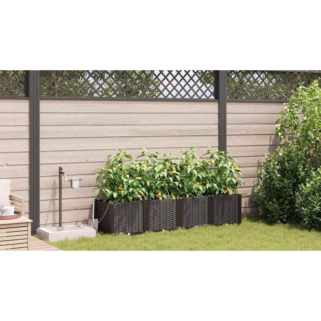 Garden Brown 160 x 40 x 37.5 cm Steel