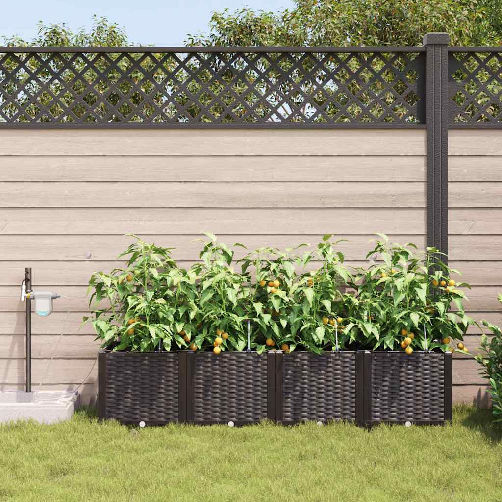 Garden Brown 160 x 40 x 37.5 cm Steel