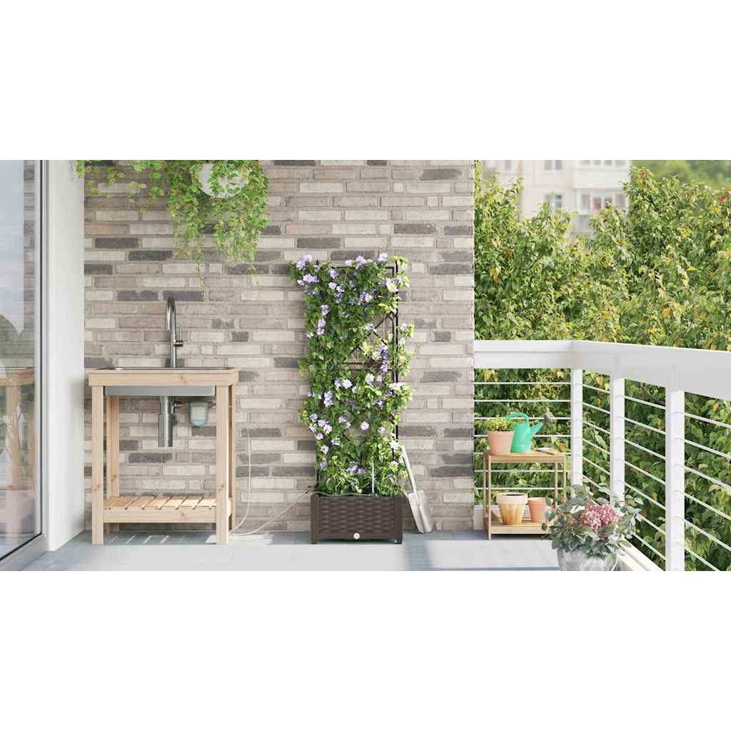 Garden Brown 40 x 40 x 126 cm Steel