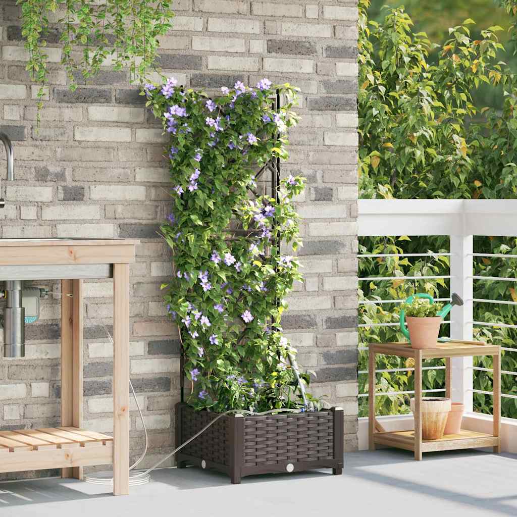 Garden Brown 40 x 40 x 126 cm Steel