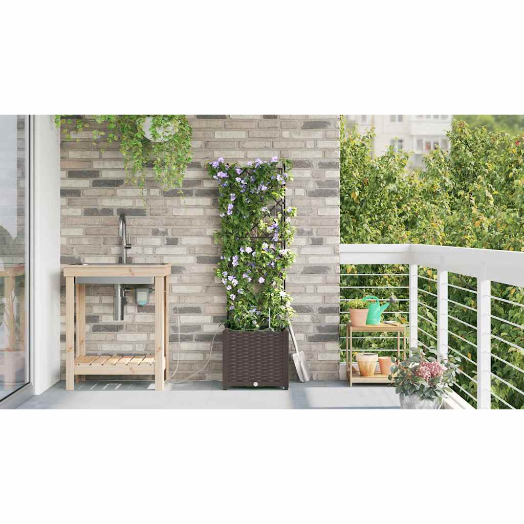 Garden Brown 40 x 40 x 142 cm Steel