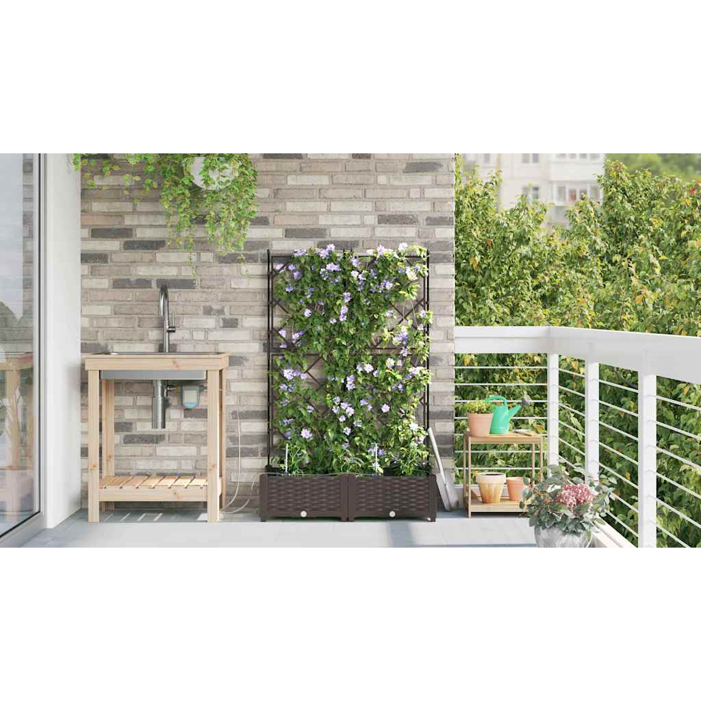 Garden Brown 80 x 40 x 126 cm Steel