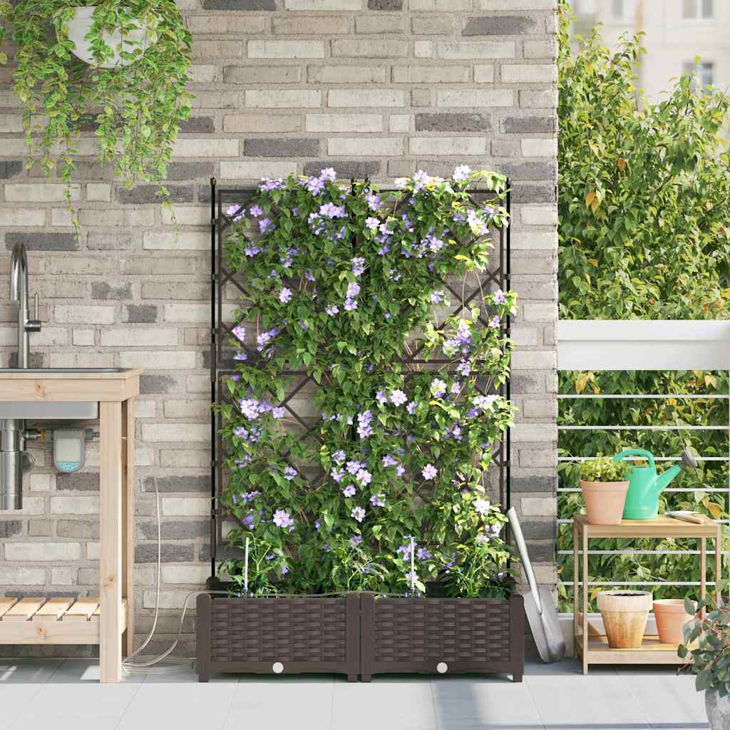 Garden Brown 80 x 40 x 126 cm Steel