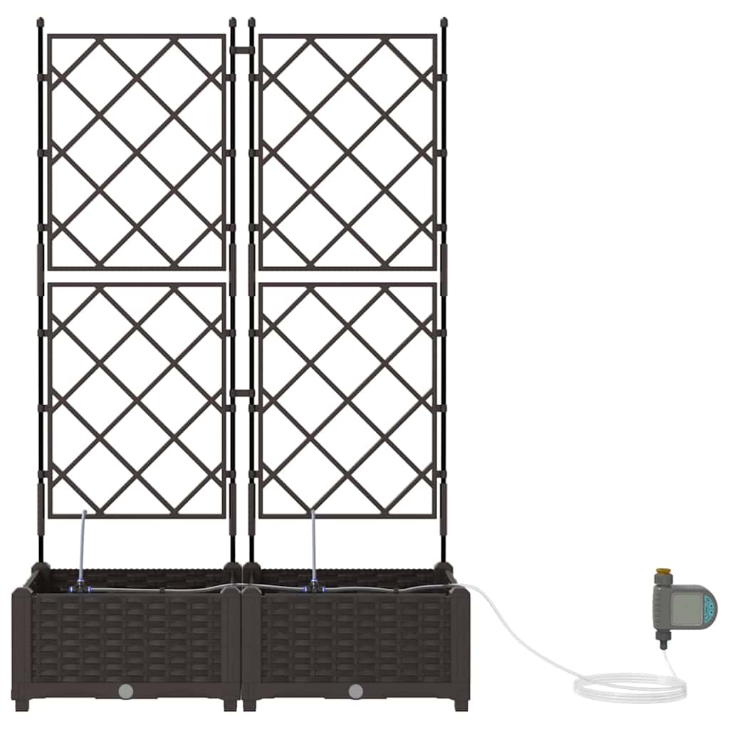 Garden Brown 80 x 40 x 126 cm Steel