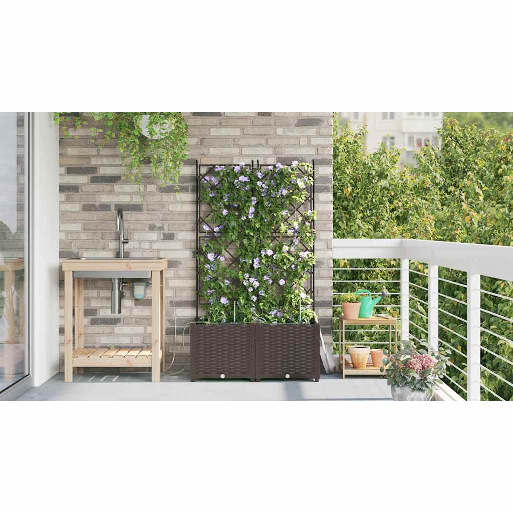 Garden Brown 80 x 40 x 142 cm Steel