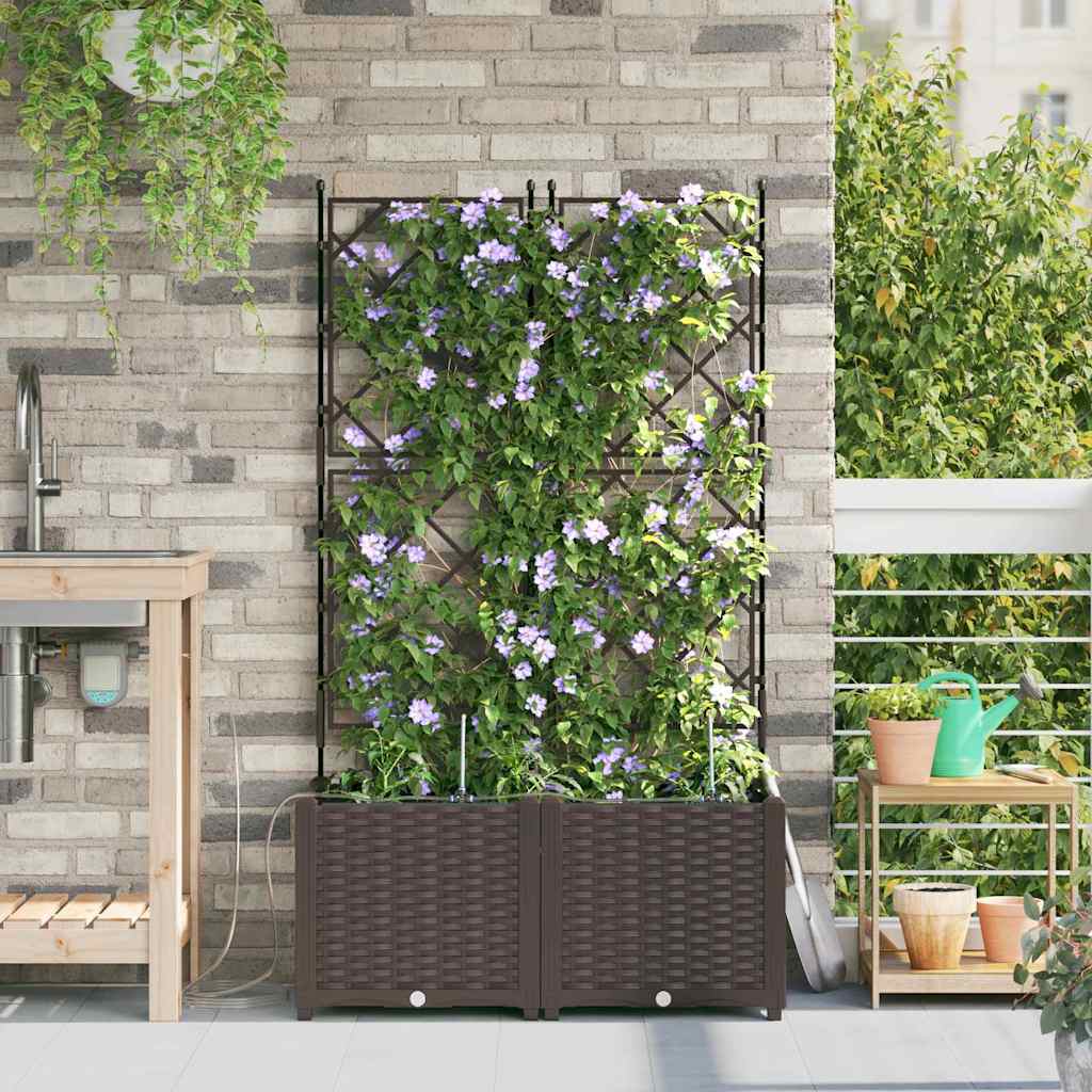 Garden Brown 80 x 40 x 142 cm Steel