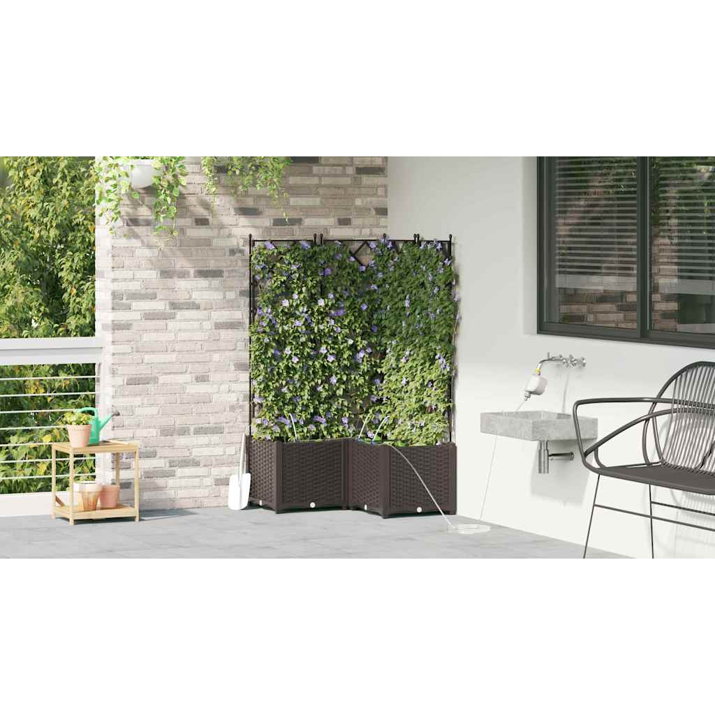 Garden Brown 80 x 80 x 142 cm Steel