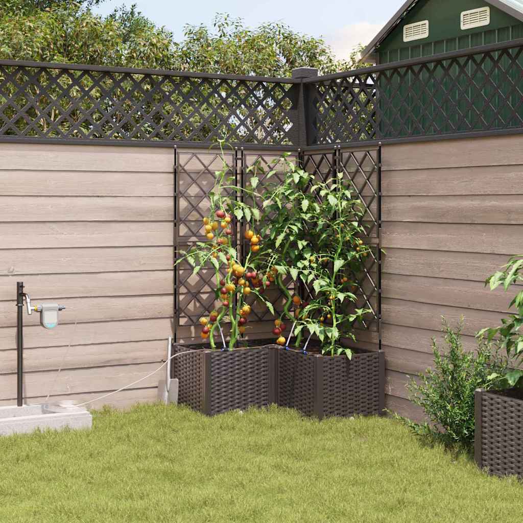 Garden Brown 80 x 80 x 142 cm Steel