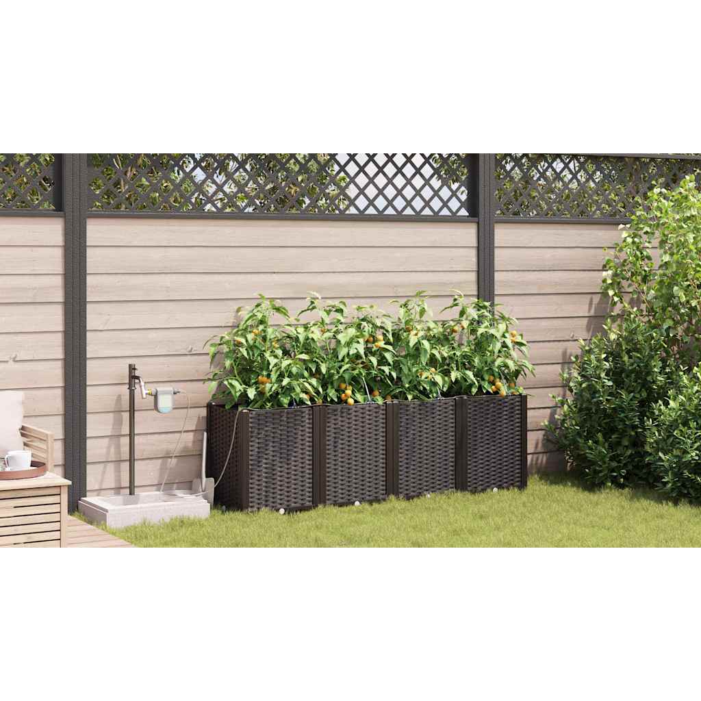Garden Brown 160 x 40 x 52 cm Steel