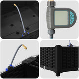 Garden Black 160 x 40 x 22 cm Steel