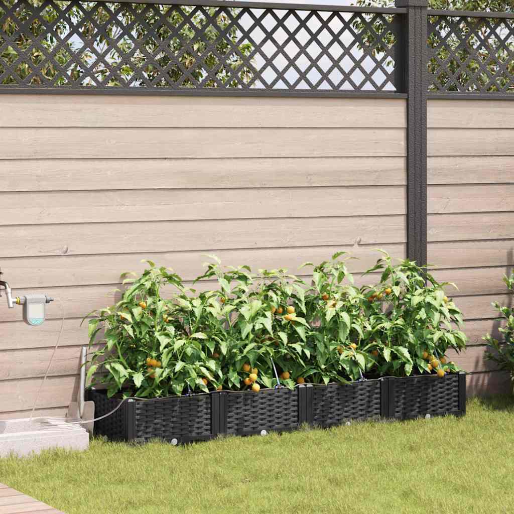 Garden Black 160 x 40 x 22 cm Steel