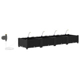 Garden Black 160 x 40 x 22 cm Steel