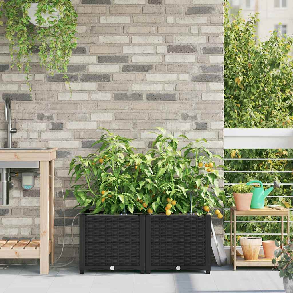 Garden Black 80 x 40 x 37.5 cm Steel