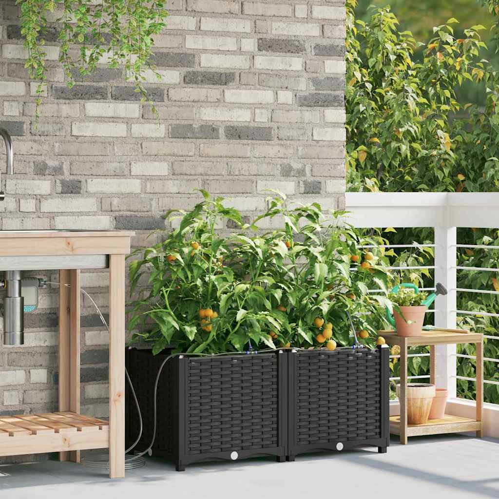 Garden Black 80 x 40 x 37.5 cm Steel