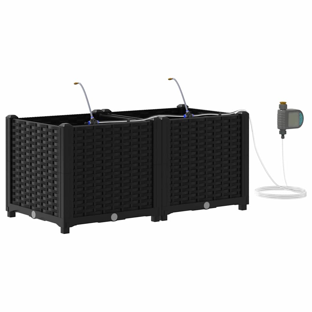 Garden Black 80 x 40 x 37.5 cm Steel