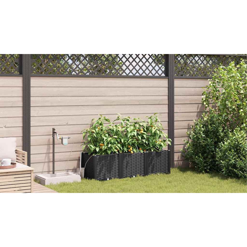 Garden Black 120 x 40 x 37.5 cm Steel