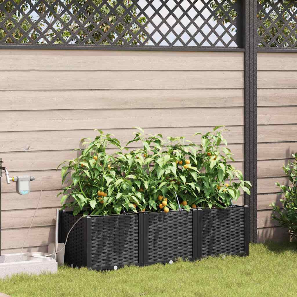 Garden Black 120 x 40 x 37.5 cm Steel