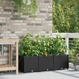 Garden Black 120 x 40 x 37.5 cm Steel