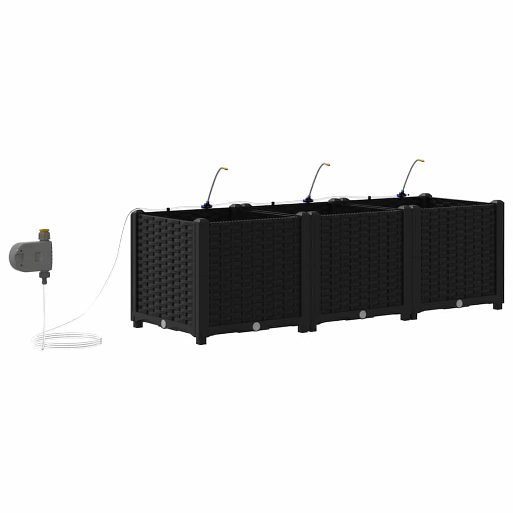 Garden Black 120 x 40 x 37.5 cm Steel