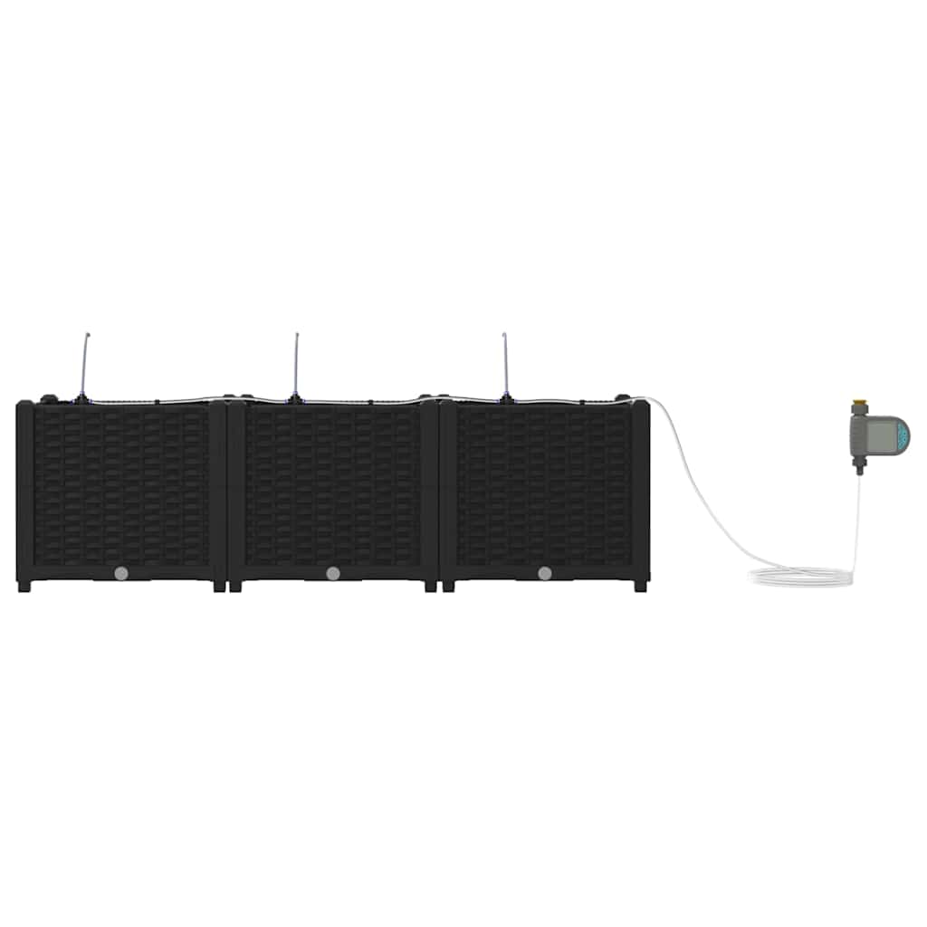 Garden Black 120 x 40 x 37.5 cm Steel