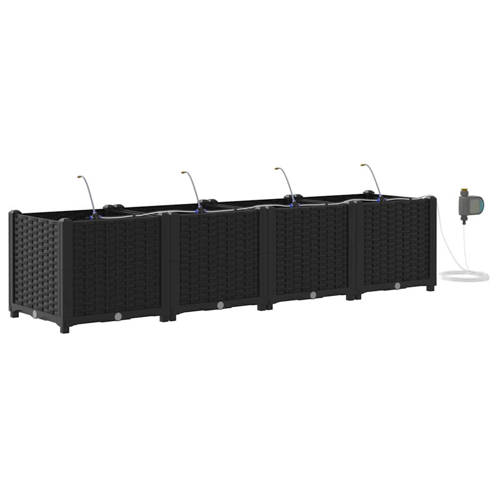 Garden Black 160 x 40 x 37.5 cm Steel