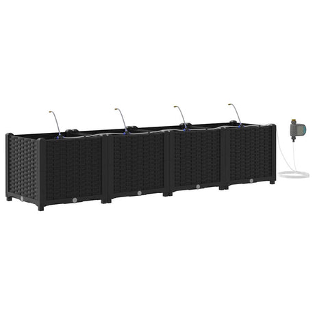 Garden Black 160 x 40 x 37.5 cm Steel