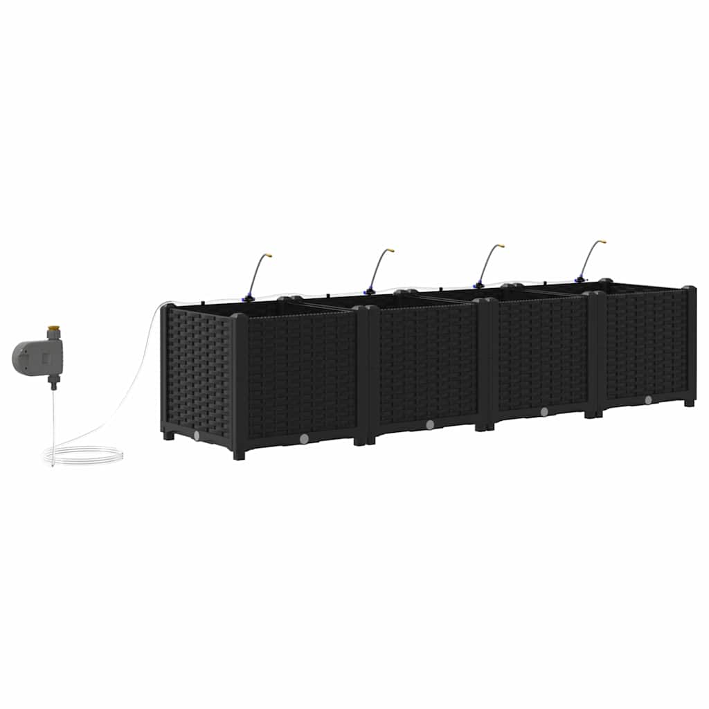 Garden Black 160 x 40 x 37.5 cm Steel