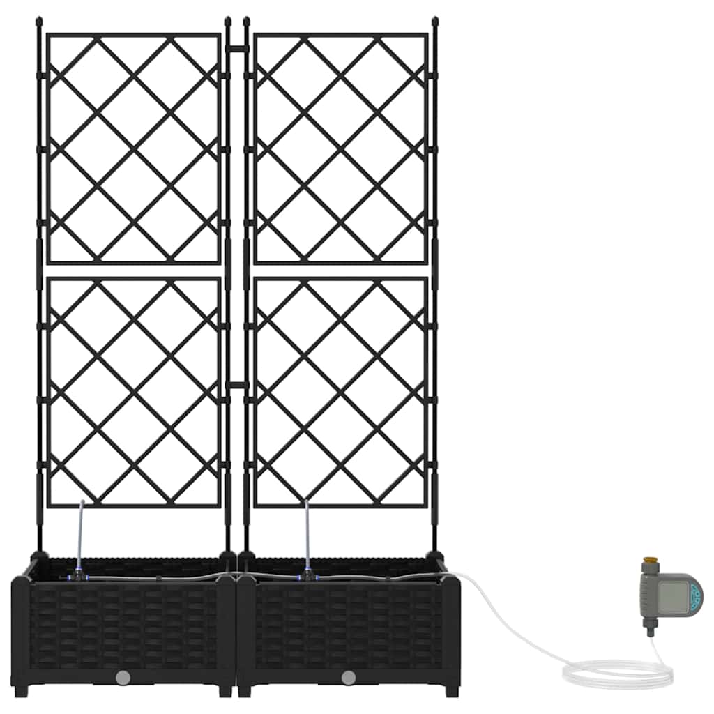Garden Black 80 x 40 x 126 cm Steel