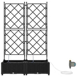 Garden Black 80 x 40 x 126 cm Steel