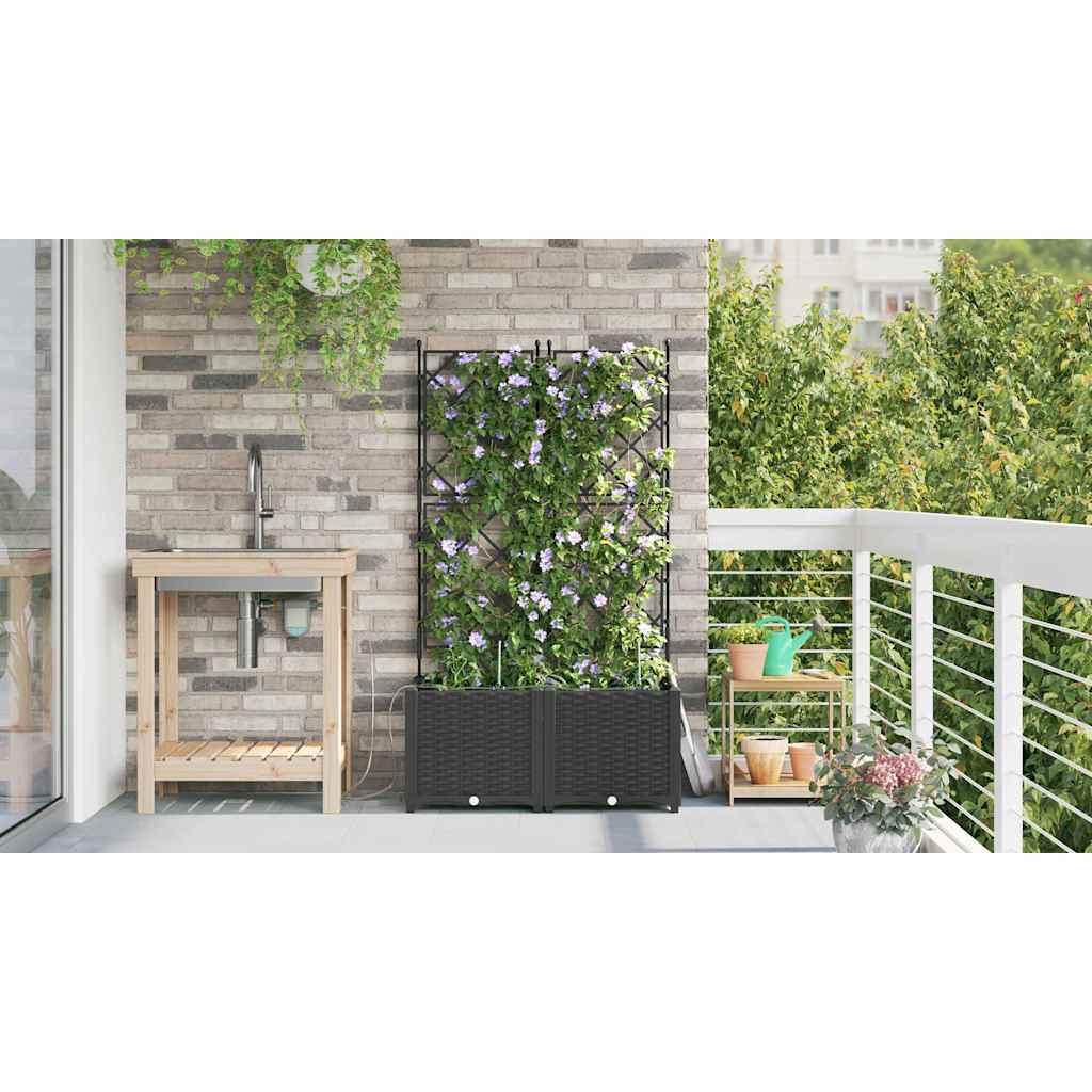Garden Black 80 x 40 x 142 cm Steel