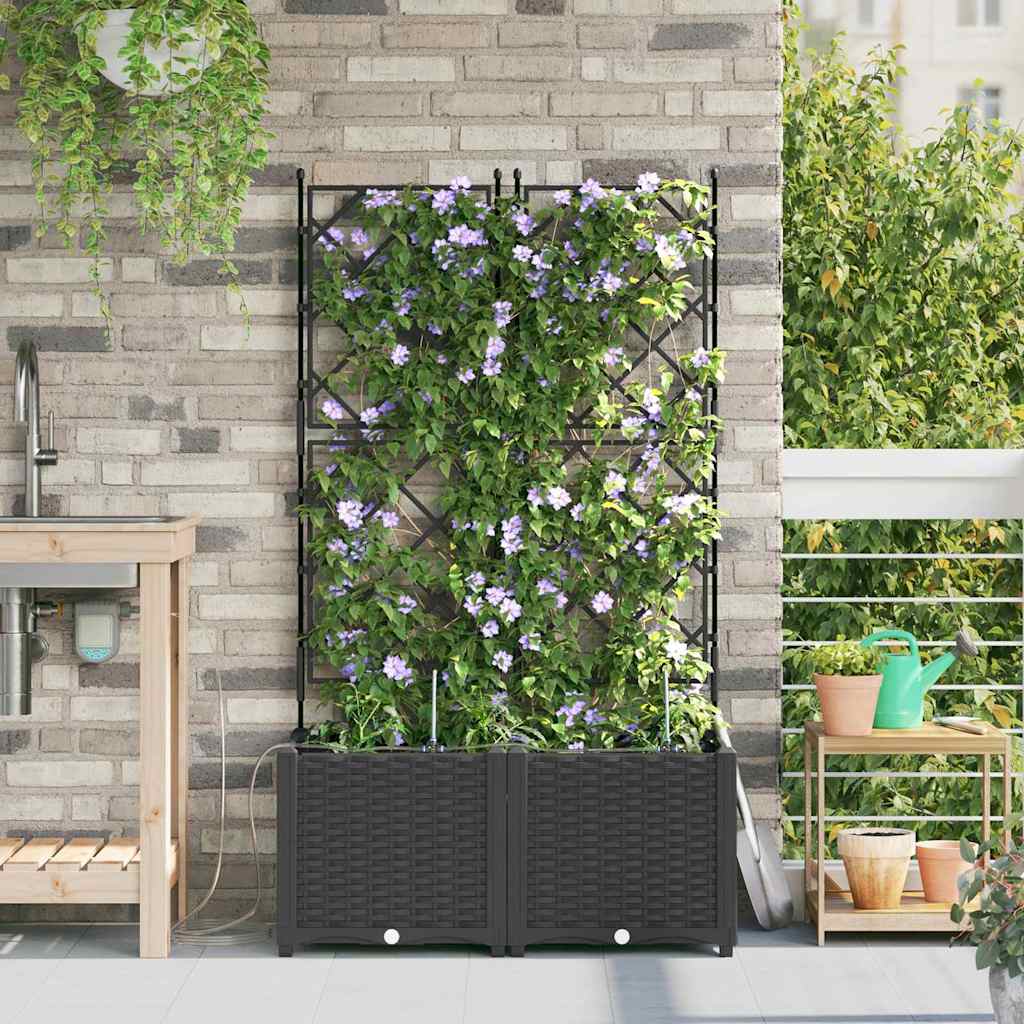 Garden Black 80 x 40 x 142 cm Steel
