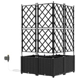 Garden Black 80 x 80 x 142 cm Steel
