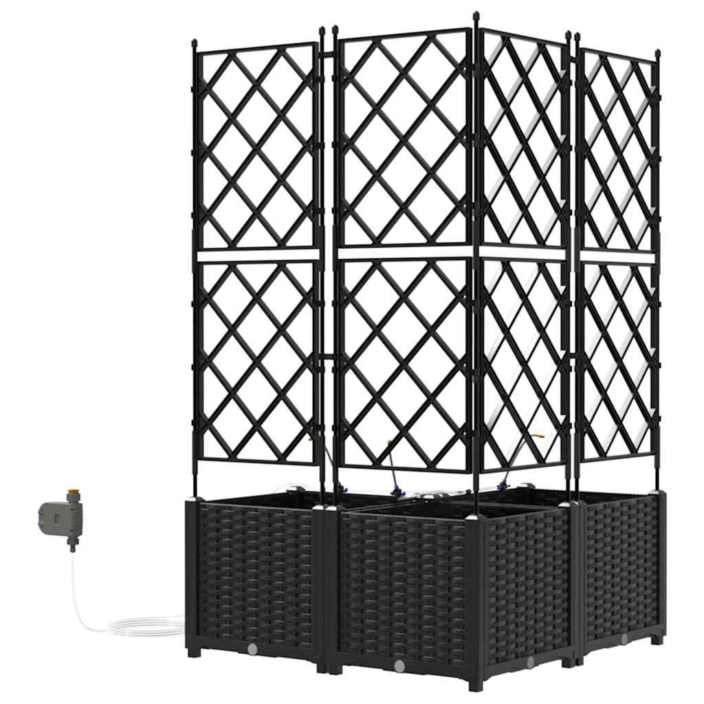 Garden Black 80 x 80 x 142 cm Steel