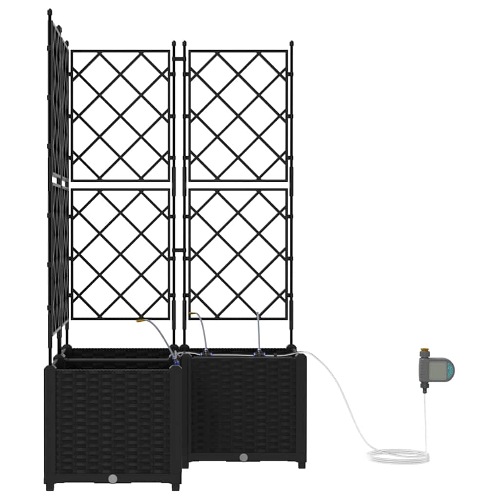 Garden Black 80 x 80 x 142 cm Steel