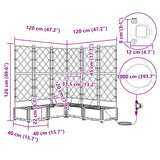 Garden Black 120 x 120 x 126 cm Steel