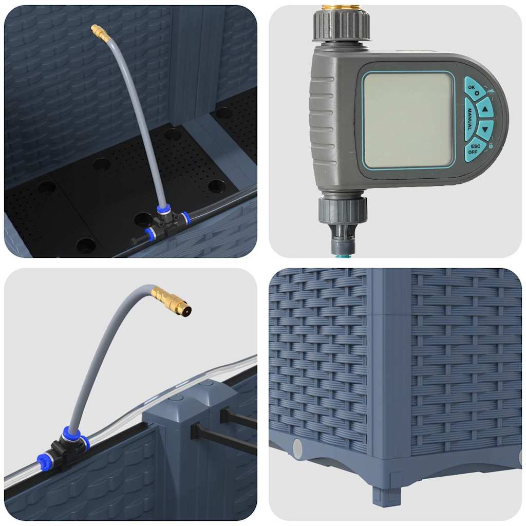 Garden Grey 160 x 40 x 37.5 cm Steel